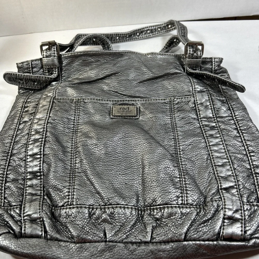 Red By Marc Ecko Silver Black Handbag Shoulder Purse